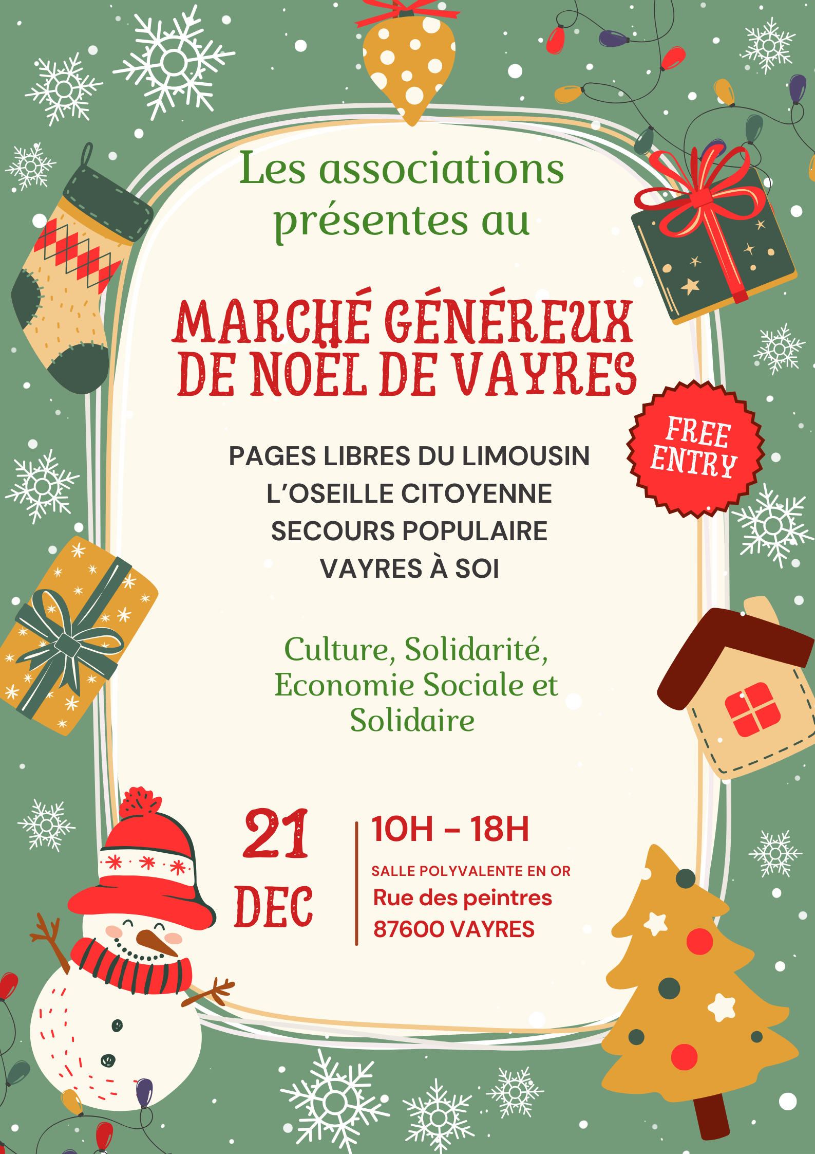 Marché Généreux de Noël de Vayres